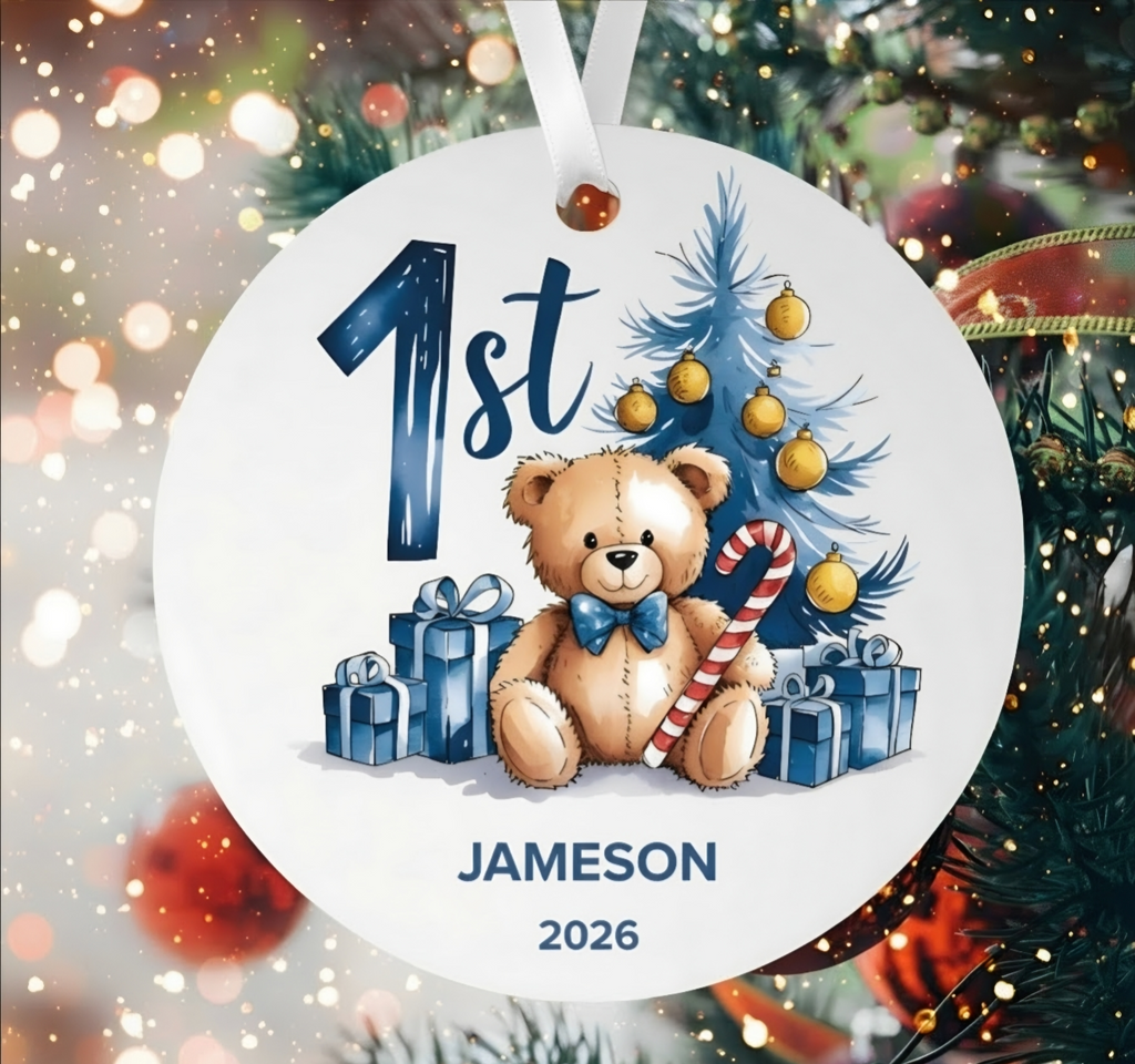 Personalized Baby First Christmas Ornament 2026