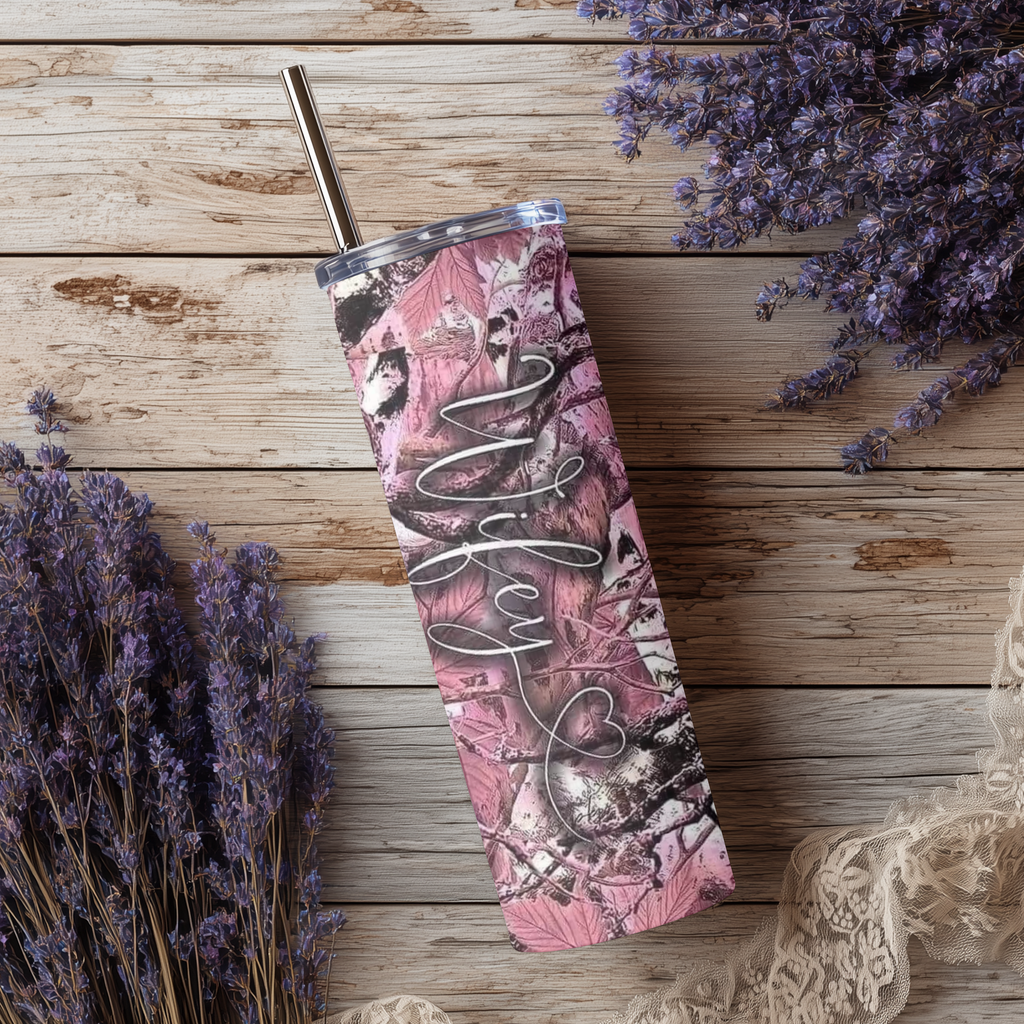 His and Hers Camo Tumbler Set | Wifey and Hubby 20oz Skinny Tumblers