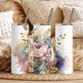 Earthy Watercolor Bouquet Tumbler