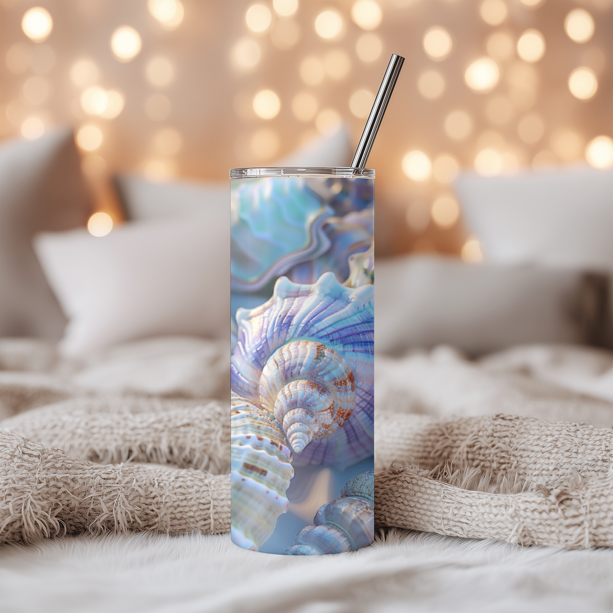 Iridescent Seashells Tumbler