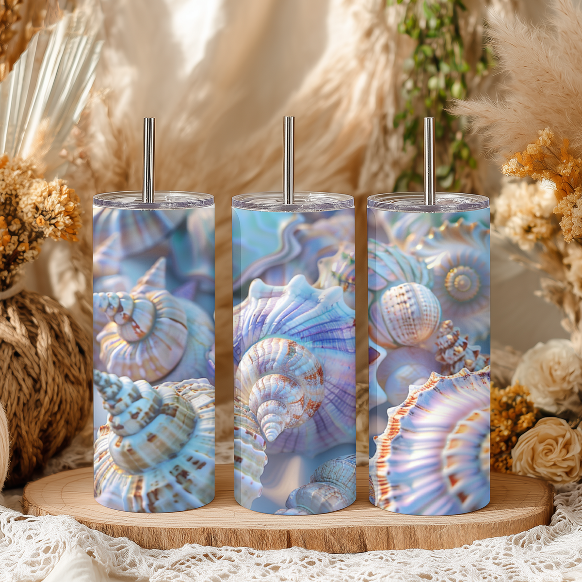 Iridescent Seashells Tumbler