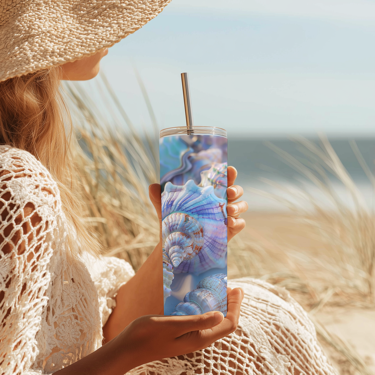 Iridescent Seashells Tumbler