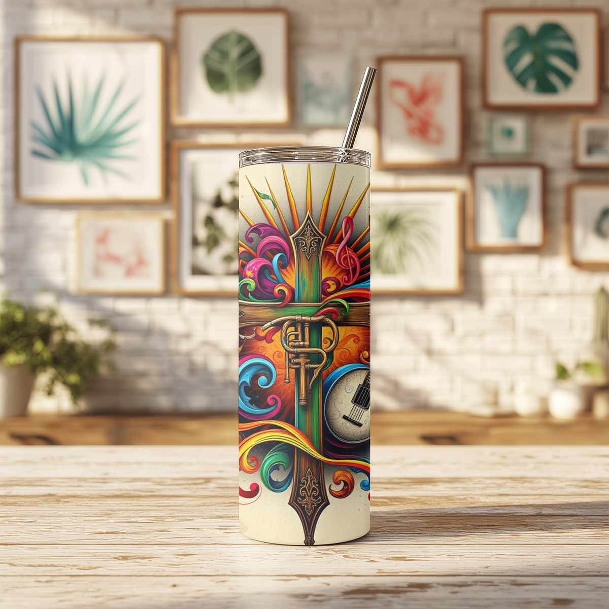 Vibrant Cross Art 20 oz Tumbler