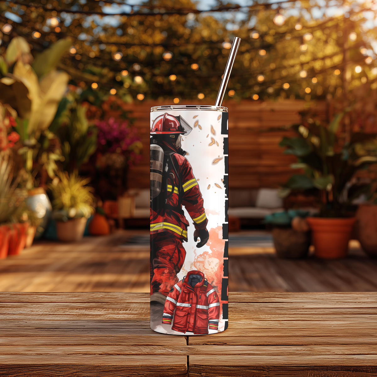 Firefighter Grunge 20oz Tumbler