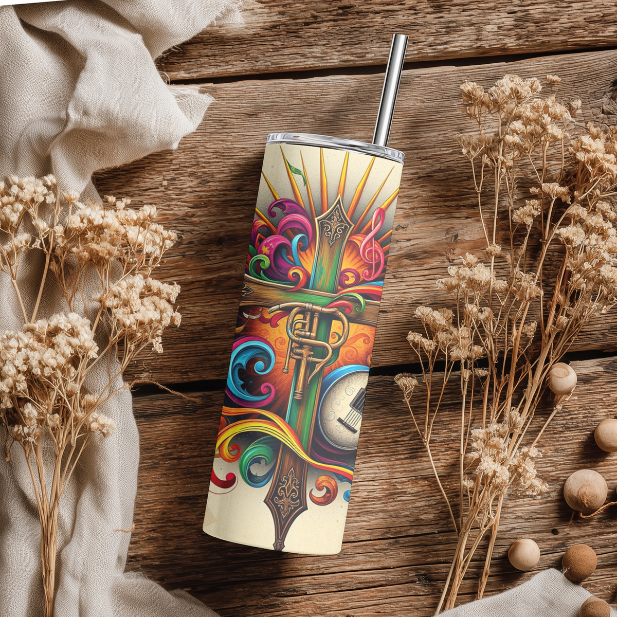 Vibrant Cross Art 20 oz Tumbler