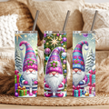 Vibrant Winter Gnome Wonderland 20oz Skinny Tumbler
