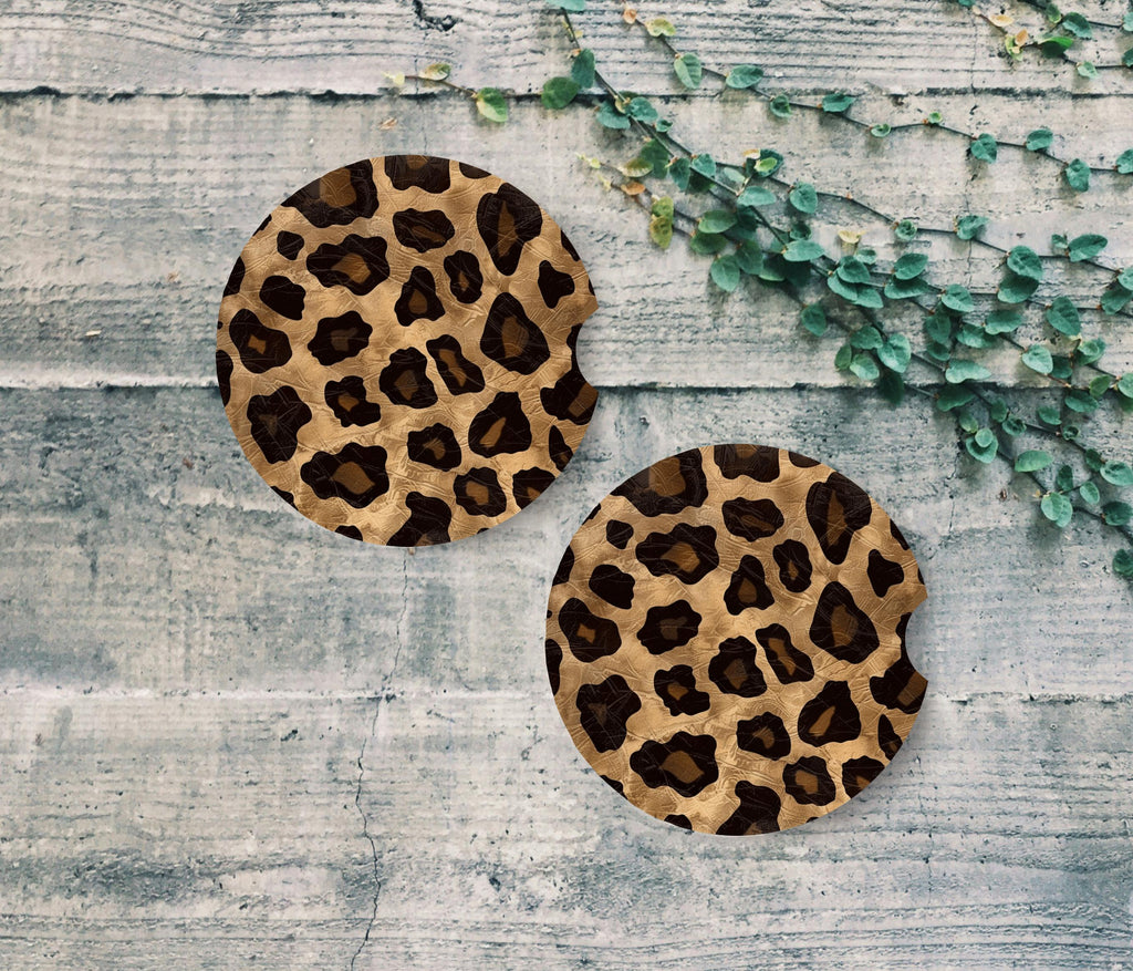 Leopard Print Car Coaster