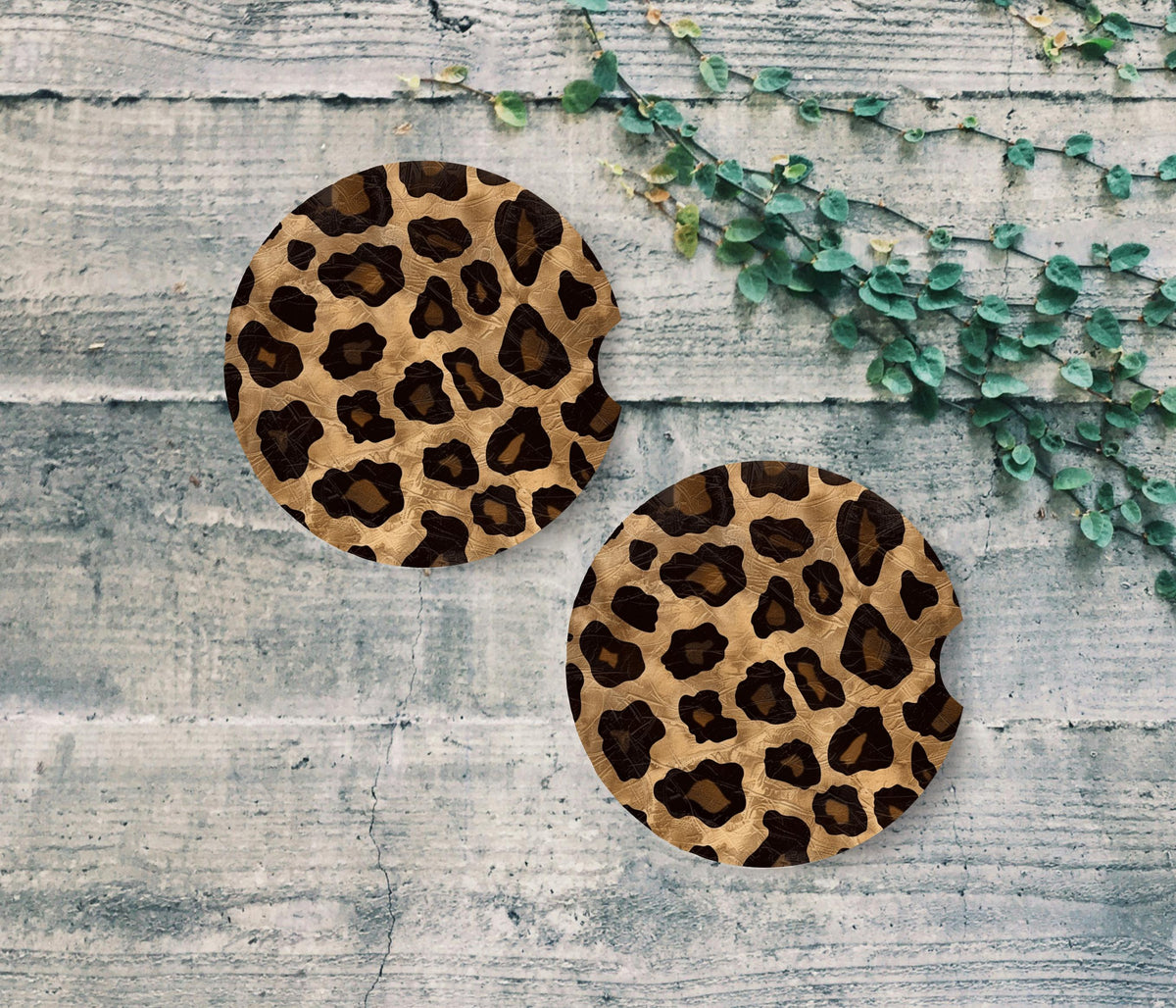 Leopard Print Car Coaster