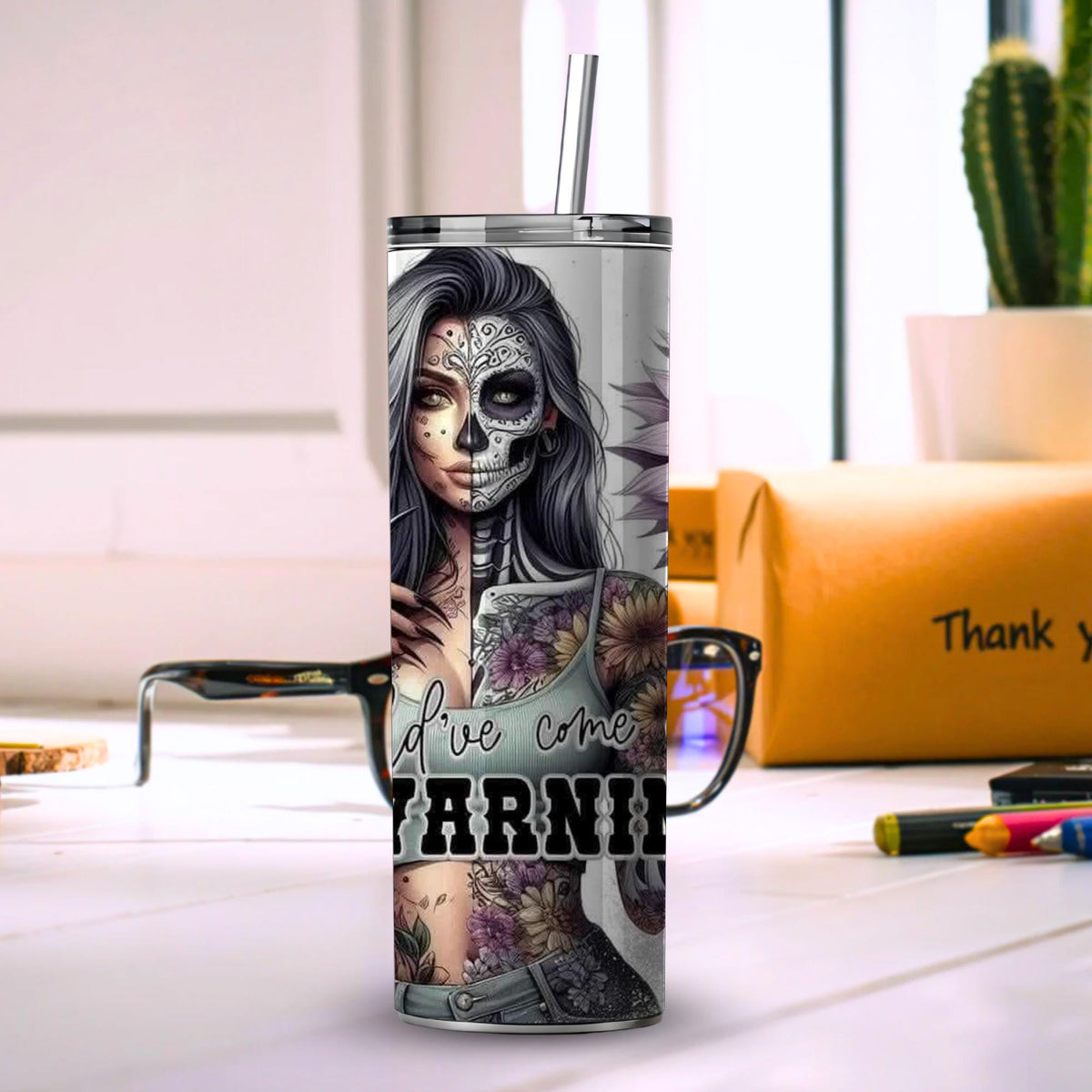 Motivational 20oz Skinny Tumbler