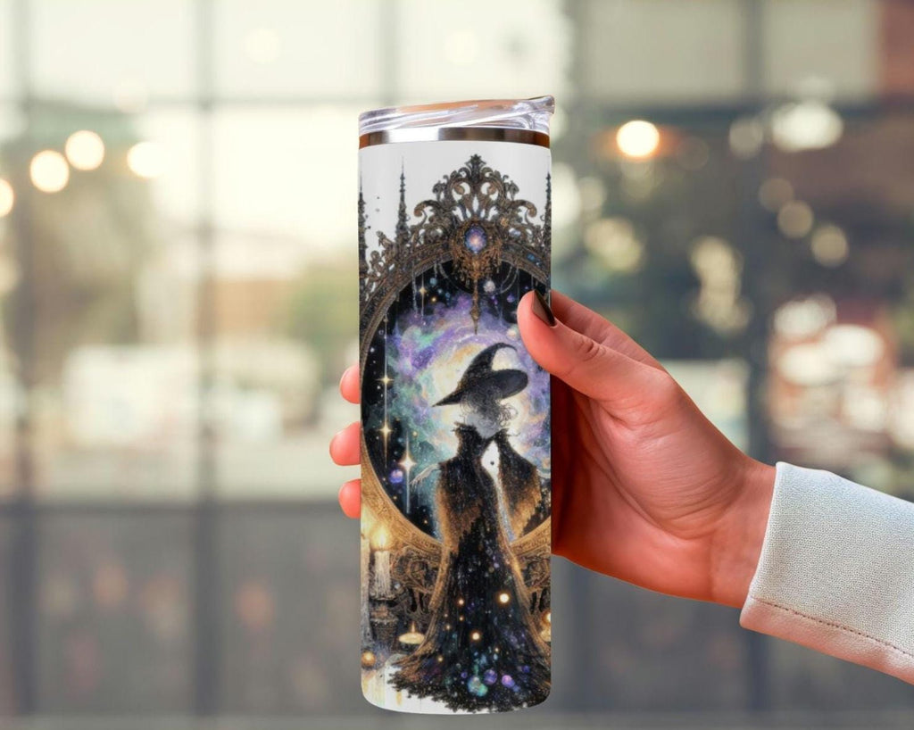 Celestial Witch Magic Mirror Tumbler | Gothic Fantasy Travel Mug (20oz)