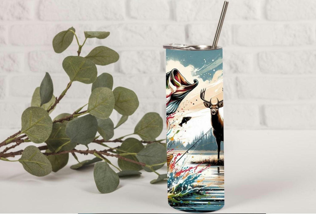 Fishing 20oz Skinny Tumbler
