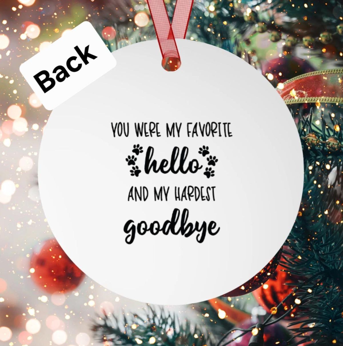 Personalized Pet Memorial Photo Ornament