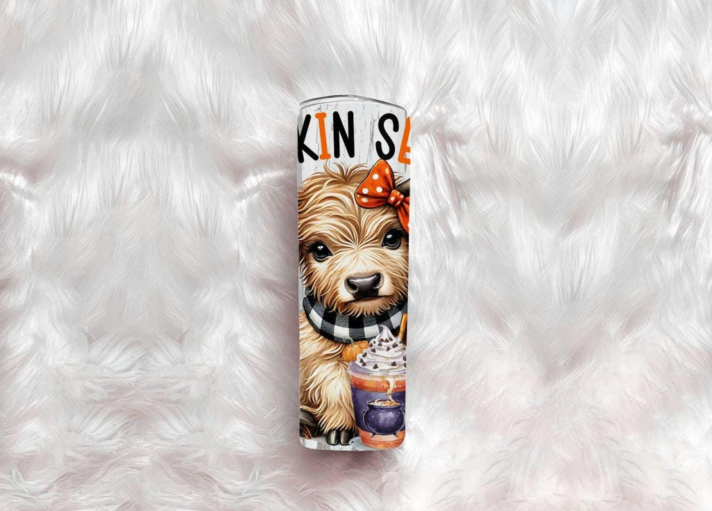 Highland Cow Pumpkin Season 20oz Tumbler