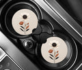 Minimalist Floral Car Coasters | 3D Papercut Flower Design (2 Pack)