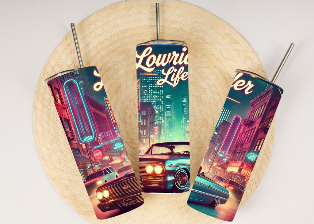 Lowrider Life Car 20oz Skinny Tumbler