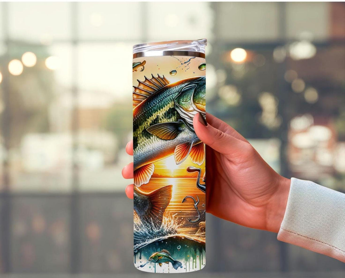 Fishing 20oz Skinny Tumbler