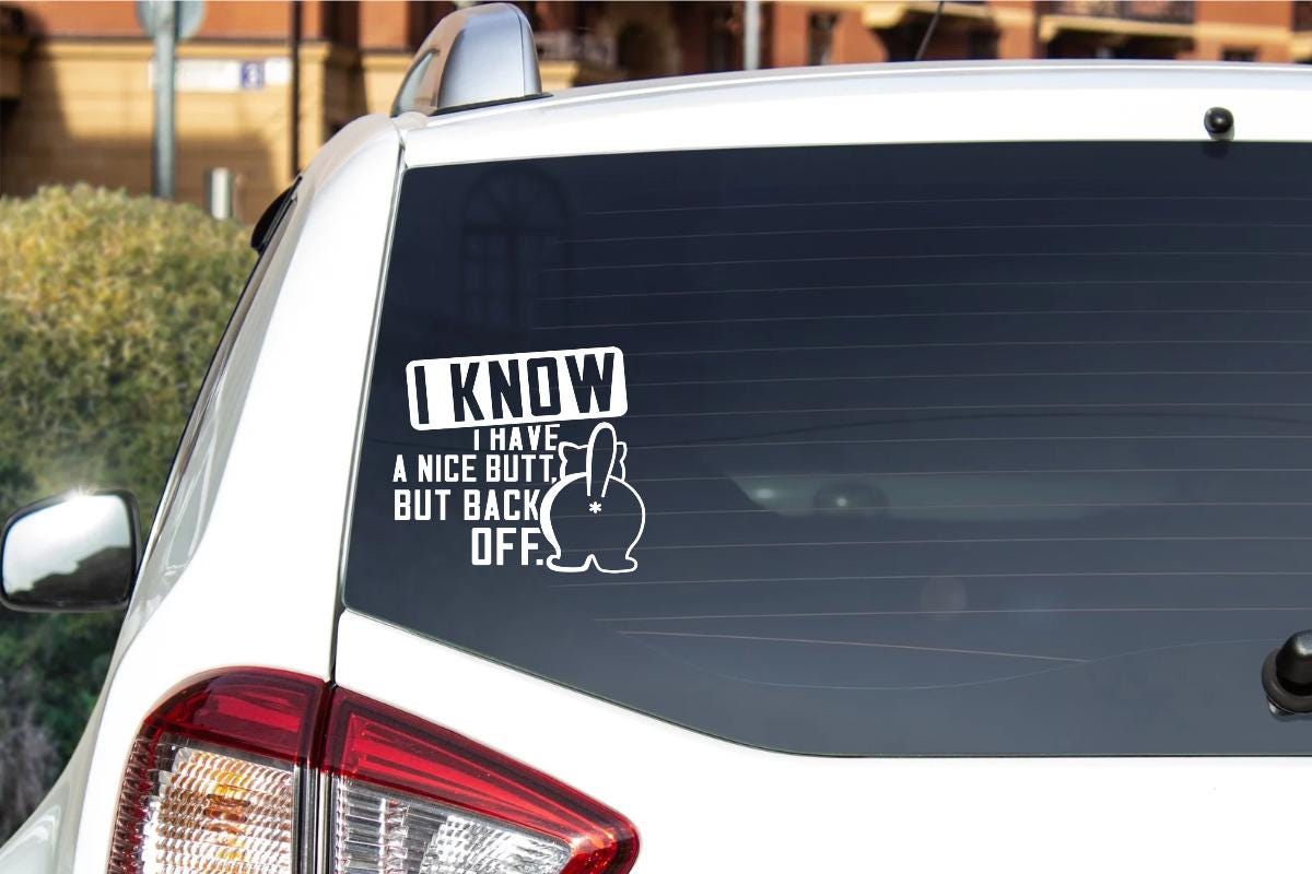 Back Up Funny Cat Car Decal