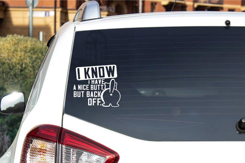 Back Up Funny Cat Car Decal