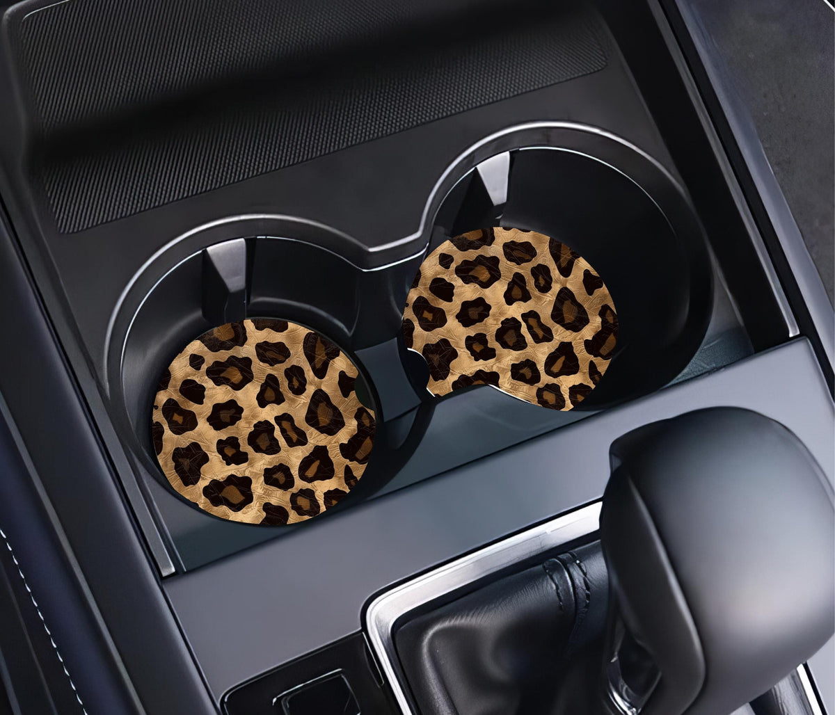 Leopard Print Car Coaster