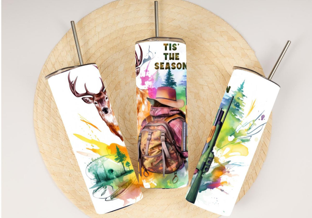 Tis The Season Hunting 20oz Skinny Tumbler