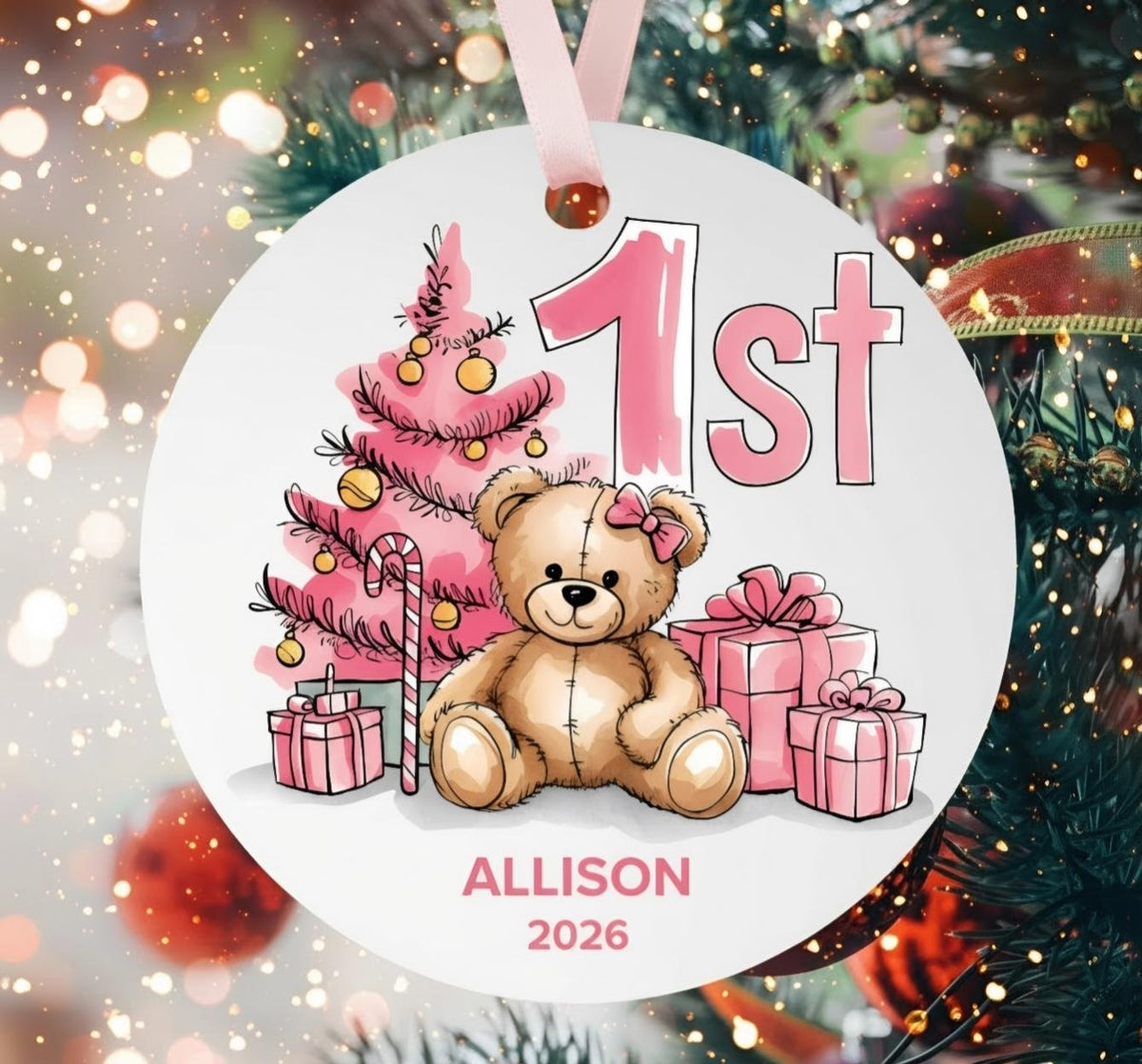 Personalized Baby First Christmas Ornament 2026