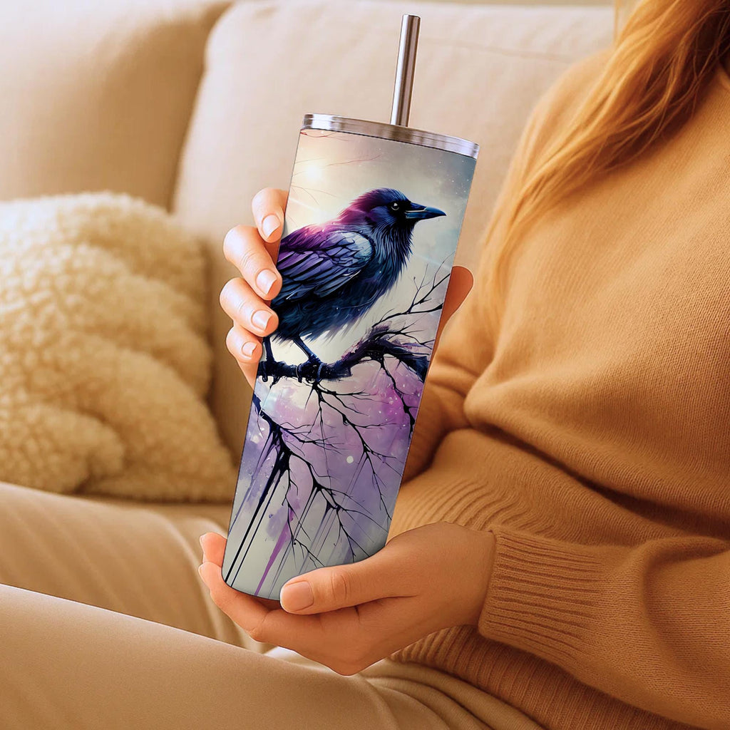 Halloween Crow 20oz Skinny Tumbler