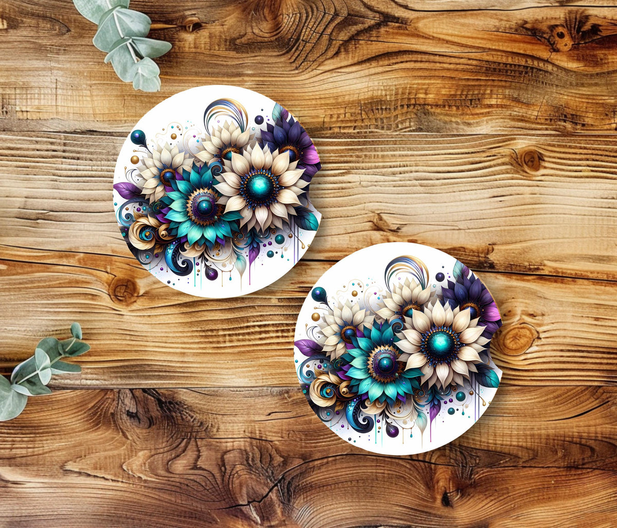Fairy Sunflowers Car Coaster