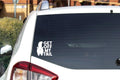 Get Off My Tail Funny Cat Car Decal
