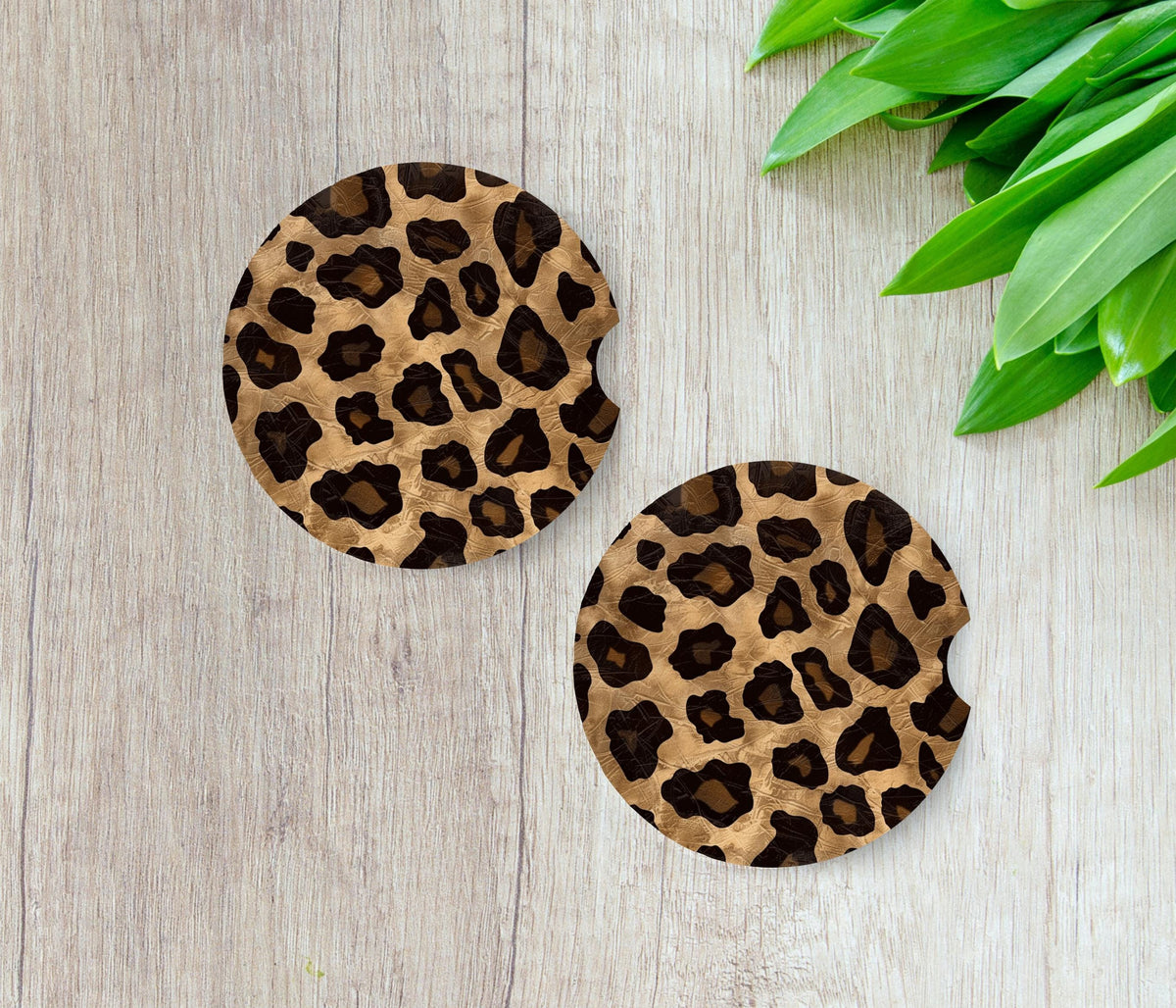Leopard Print Car Coaster