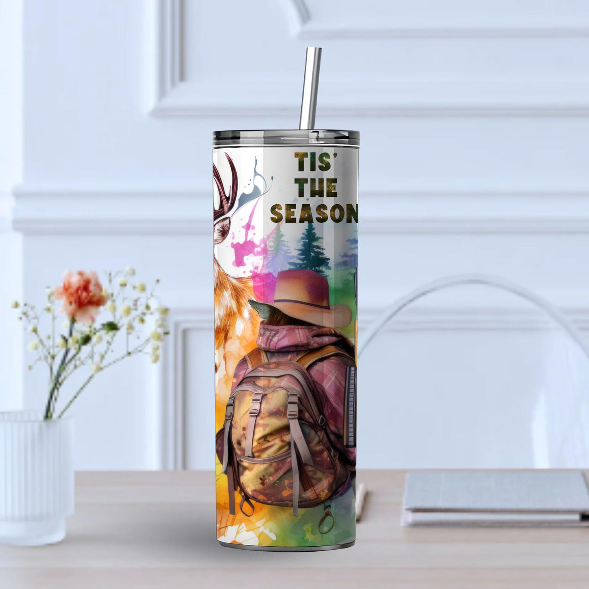 Tis The Season Hunting 20oz Skinny Tumbler