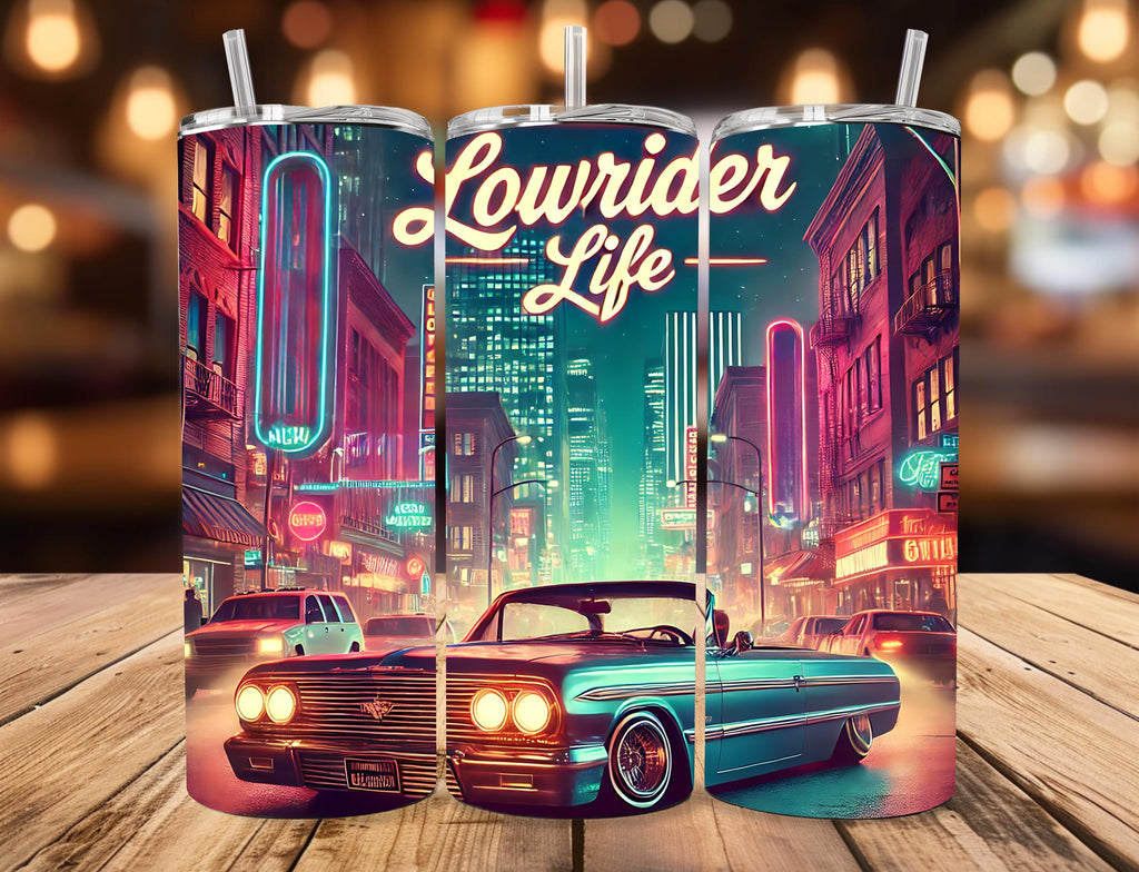 Lowrider Life Car 20oz Skinny Tumbler