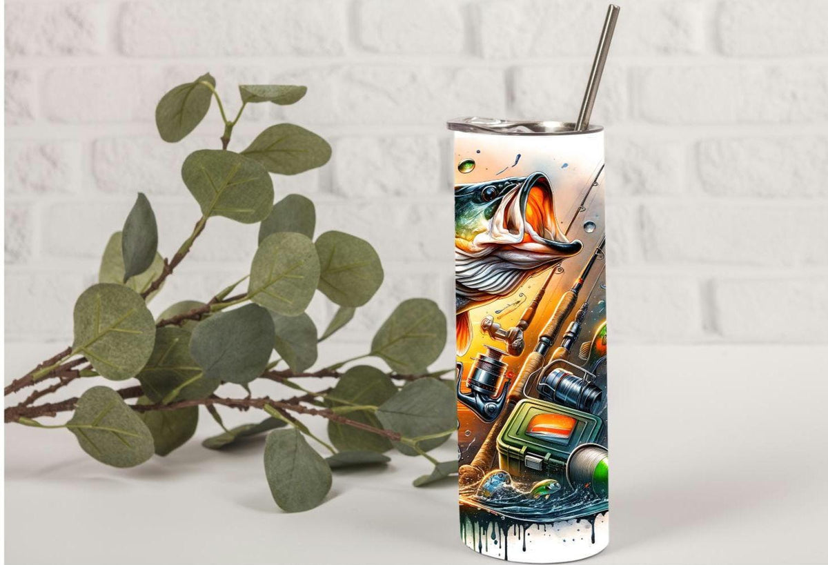 Fishing 20oz Skinny Tumbler