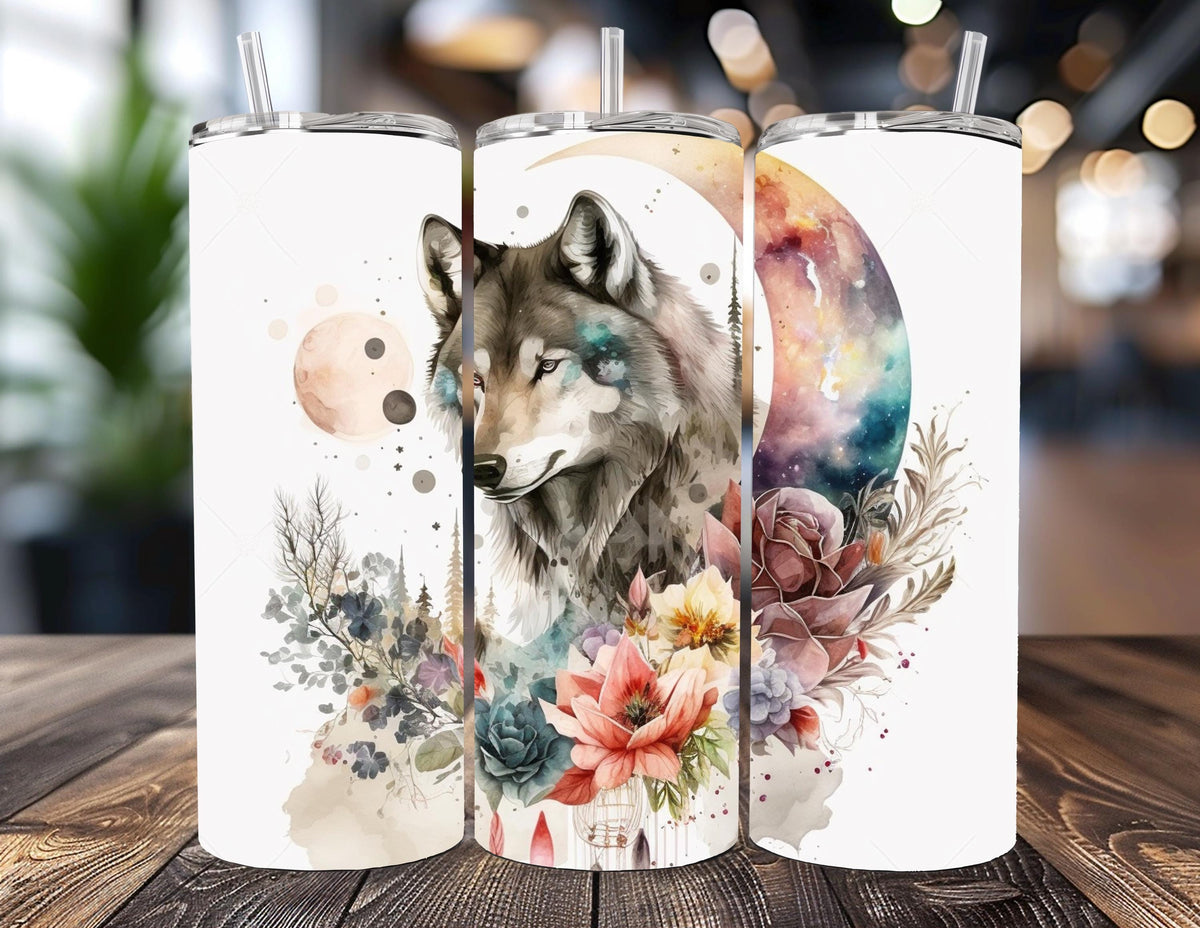 Arctic Wolf Sublimation Tumbler | 20oz Insulated Travel Mug