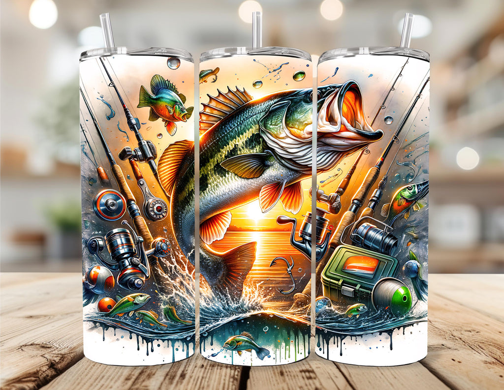 Fishing 20oz Skinny Tumbler