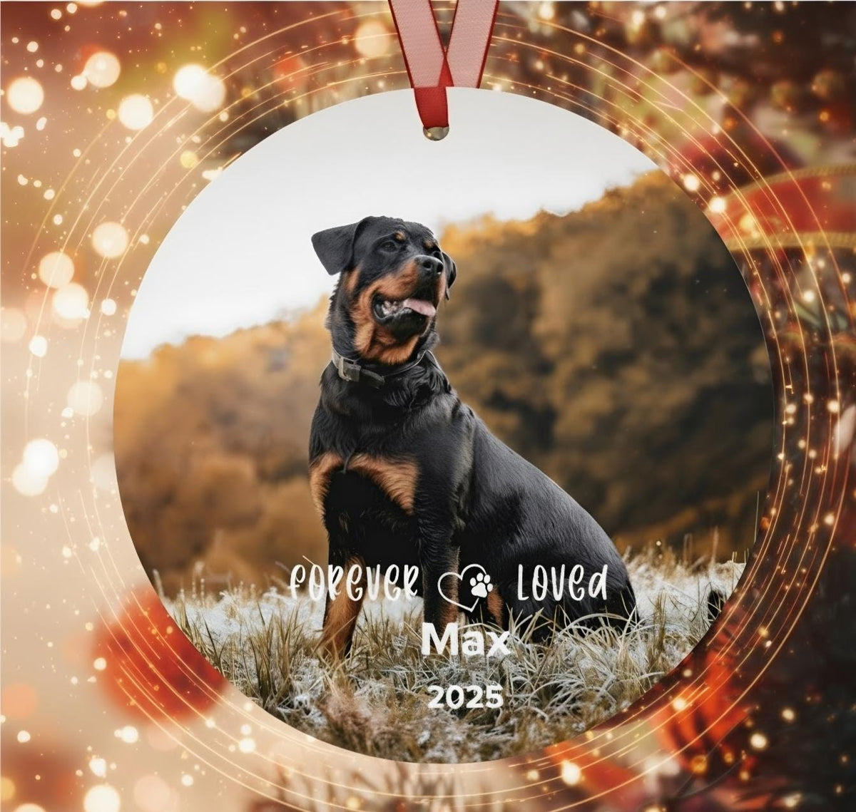 Personalized Pet Memorial Photo Ornament