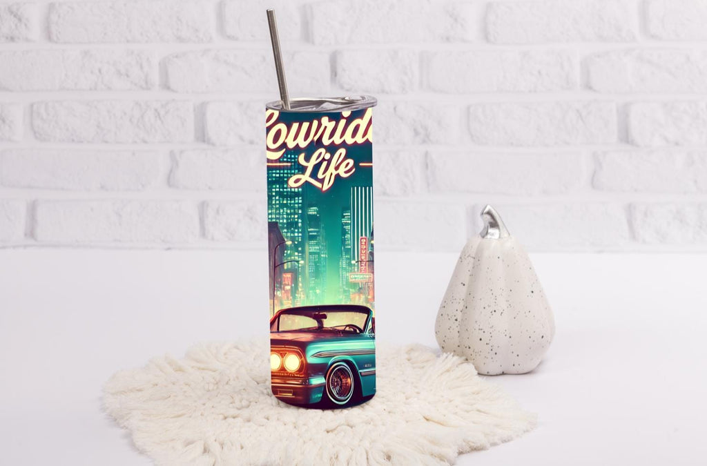 Lowrider Life Car 20oz Skinny Tumbler