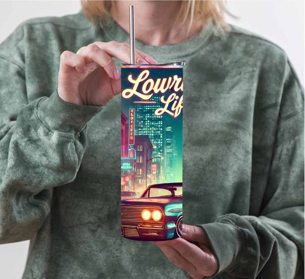 Lowrider Life Car 20oz Skinny Tumbler