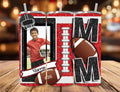 Personalized Football Mom Tumbler | Custom Player Photo, Name, Number (20oz)