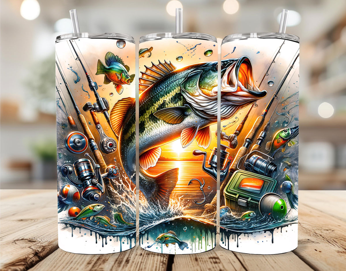 Fishing 20oz Skinny Tumbler
