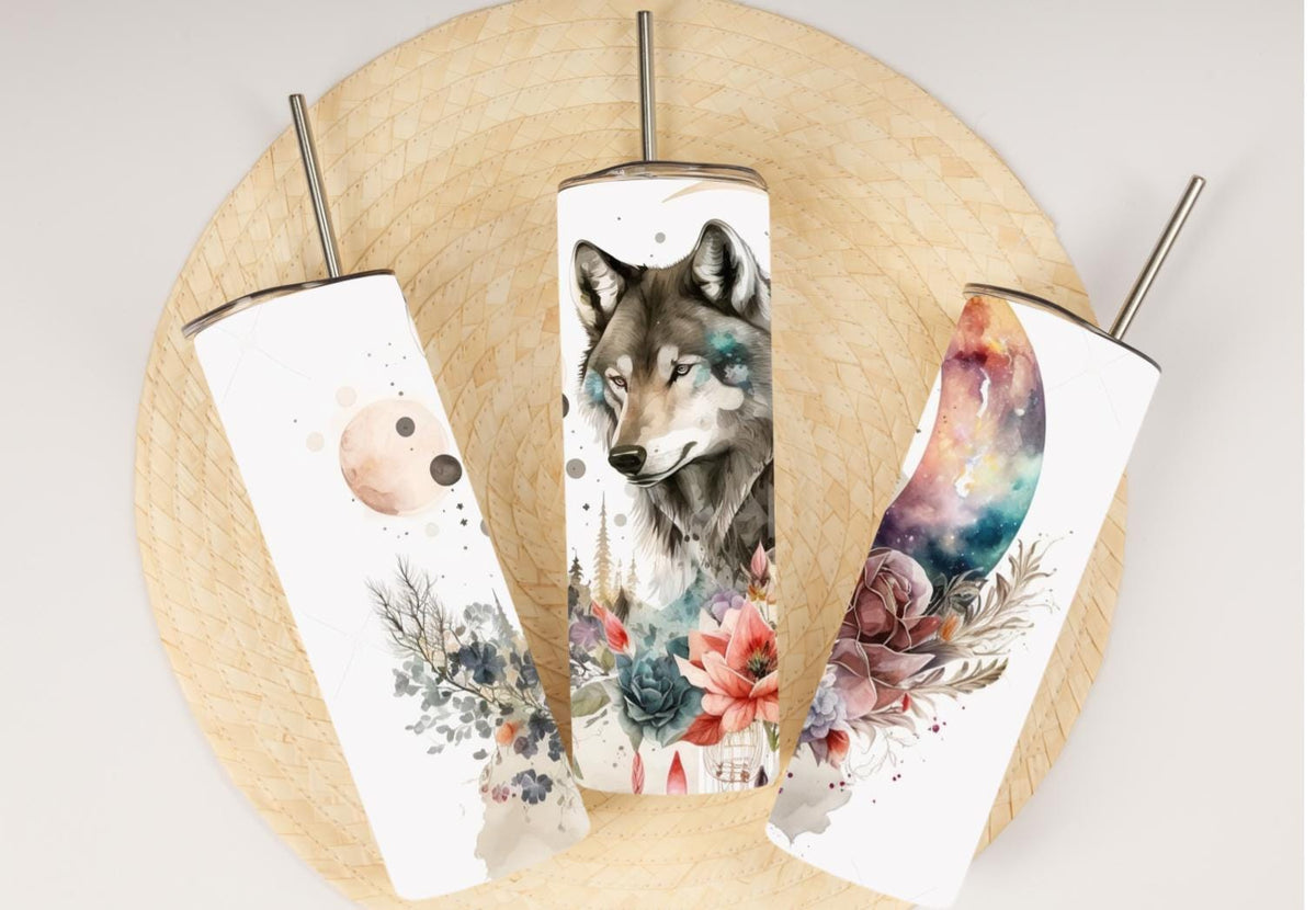 Arctic Wolf Sublimation Tumbler | 20oz Insulated Travel Mug