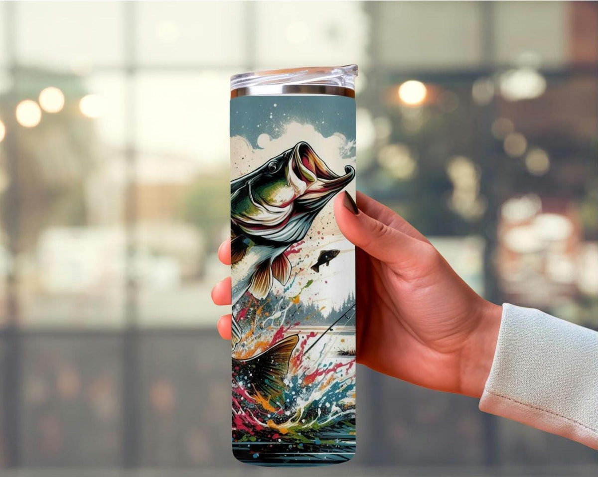 Fishing 20oz Skinny Tumbler