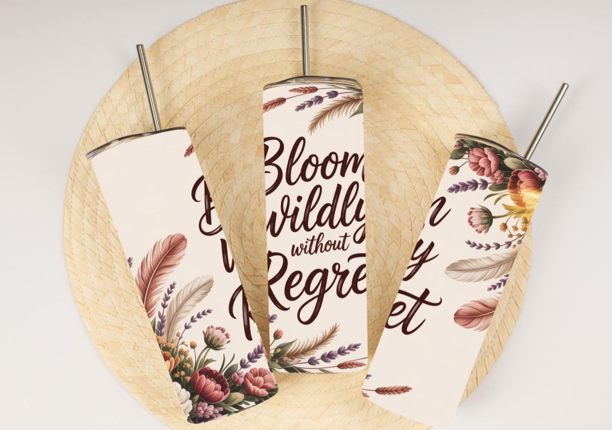 Bloom Wildly Floral 20oz Skinny Tumbler