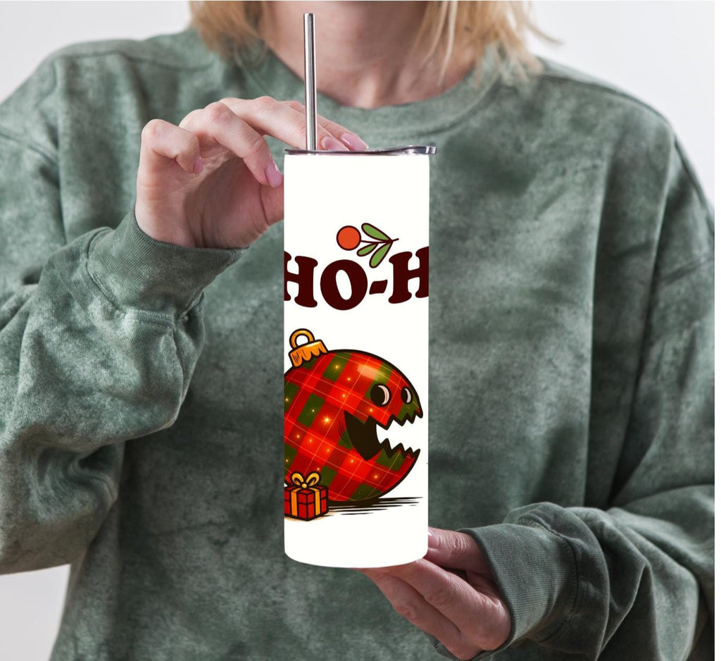 Funny Christmas Monster Tumbler | Plaid Ornament Chase, Gingerbread, Santa (20oz)