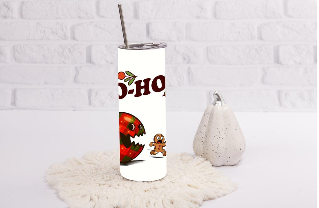 Funny Christmas Monster Tumbler | Plaid Ornament Chase, Gingerbread, Santa (20oz)
