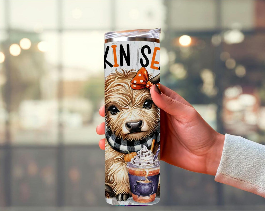 Highland Cow Pumpkin Season 20oz Tumbler