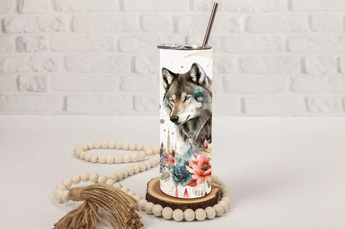 Arctic Wolf Sublimation Tumbler | 20oz Insulated Travel Mug