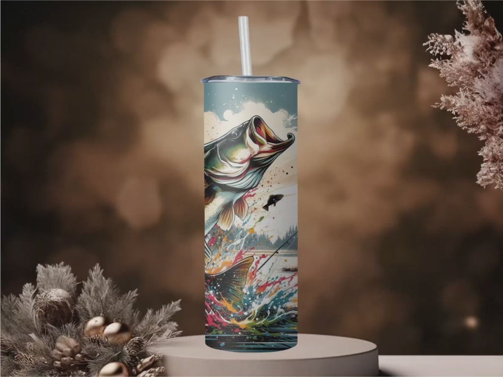 Fishing 20oz Skinny Tumbler