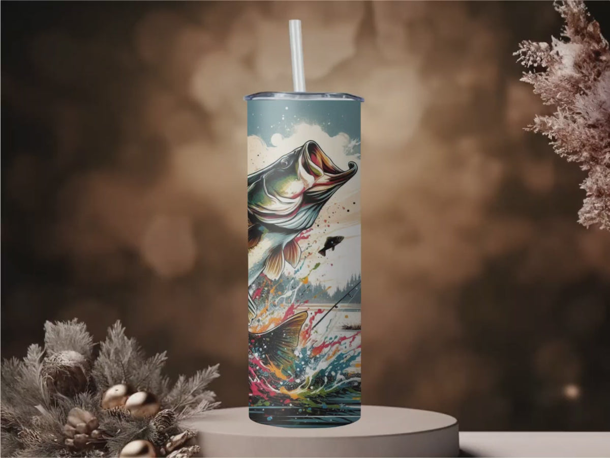 Fishing 20oz Skinny Tumbler