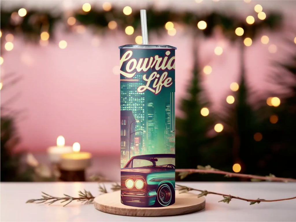 Lowrider Life Car 20oz Skinny Tumbler