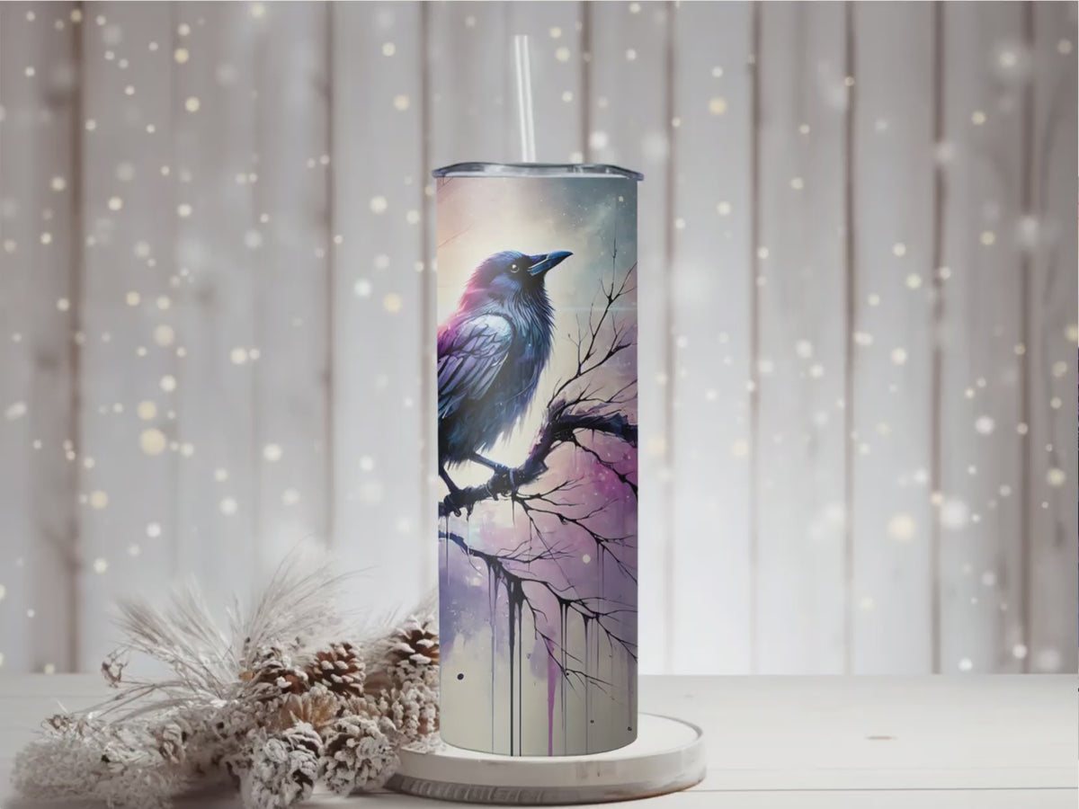 Halloween Crow 20oz Skinny Tumbler